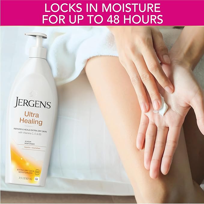 Jergens Ultra Healing Dry Skin Moisturizer, White 21 Fl Oz-VivaGrace Women