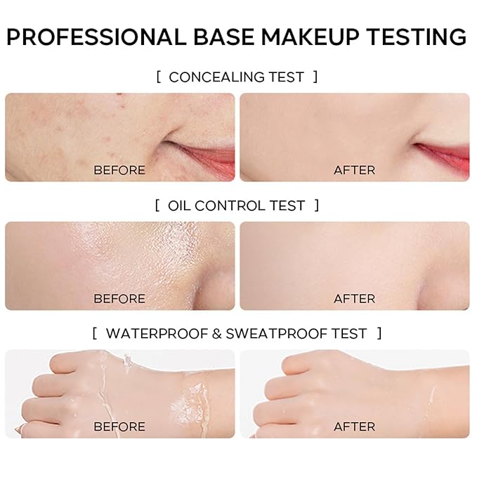 CC Cream with SPF 15, CC Cream Tinted Moisturizer, CC Cream Foundation Full Coverage Correcting Dullness Uneven Skin Tone, Watrerproof Long Lastng CC Cream Hydration Concealer (Iovry)-VivaGrace Women
