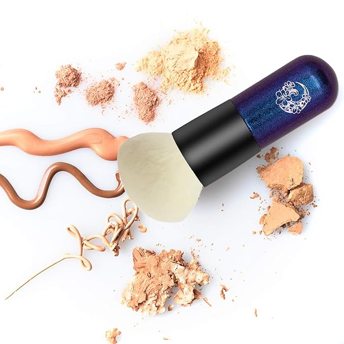 ENERGY Foundation Makeup Brush With Brush Clean Flat Top Kabuki for Face - Perfect For Blending Liquid, Cream or Flawless Powder Cosmetics - Buffing, Stippling, Concealer - Premium Quality Synthetic Dense Bristles-VivaGrace Women