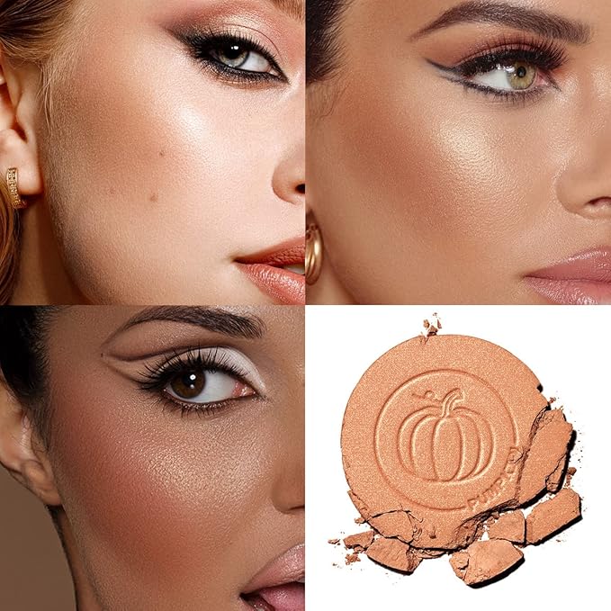 Face Blush, Powder Blush Makeup, Longlasting Highly Pigmented Face makeup, Smooth, Vegan & Cruelty Free, 1 Count, 05 PUMPKIN-VivaGrace Women