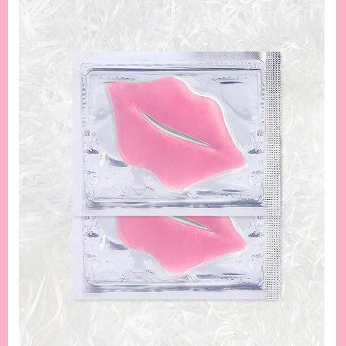 30 pieces of Moisturizing Collagen Crystal Lip Mask - Anti-Ageing & Anti Chapped, Reduce lip Wrinkles, Fade Lip Color, Make Skin Smooth And Firm Collagen Lip Pieces (Pink)-VivaGrace Women