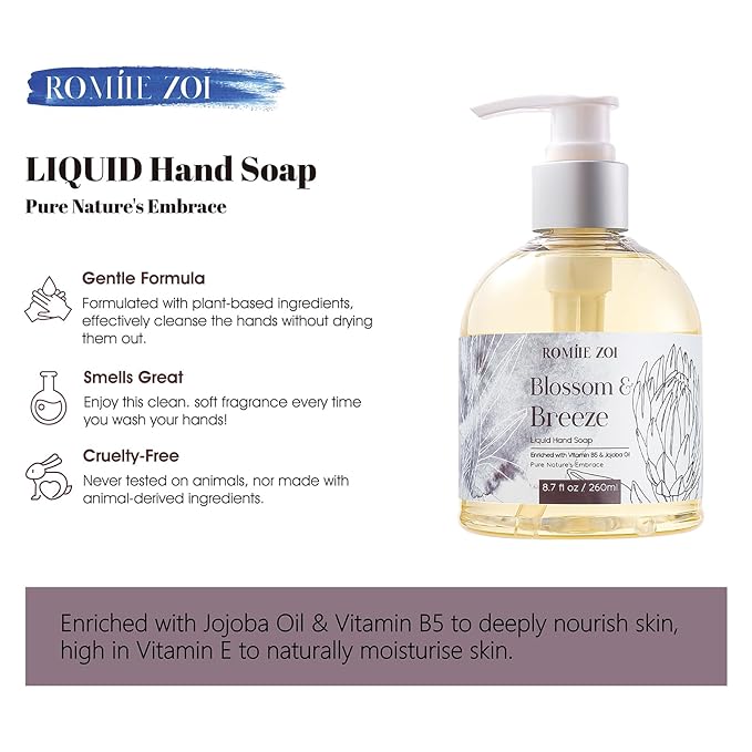 Liquid Hand Soap with Gift Box - Pure Nature's Embrace - Blossom & Breeze - 260ml/ 8.7 fl.oz