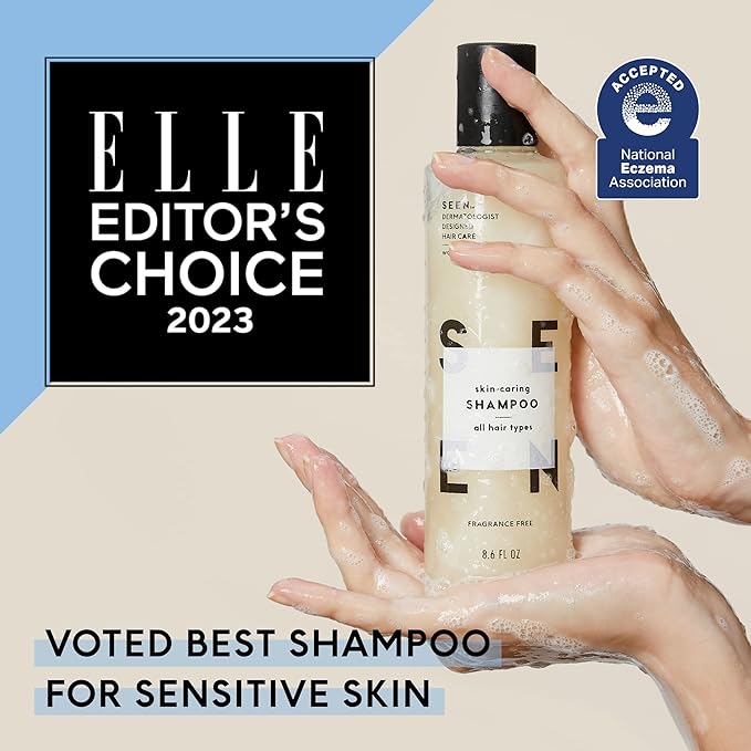 SEEN Shampoo Eco-Refill, Fragrance Free - Non-Comedogenic & Sulfate-Free Hair Shampoo- Dermatologist-Developed - Safe for Sensitive, Eczema & Acne Prone Skin-VivaGrace Women