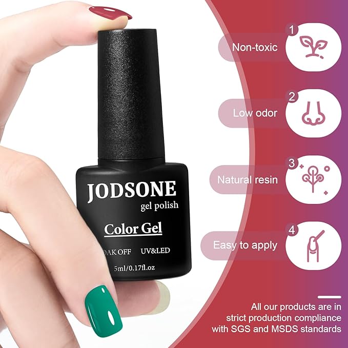 JODSONE Gel Nail Polish Kit with U V Light 32 Colors Gel Polish Set Soak Off Nail Kit Nail Art Salon or Home DIY Manicure Tools Gifts for Women-VivaGrace Women
