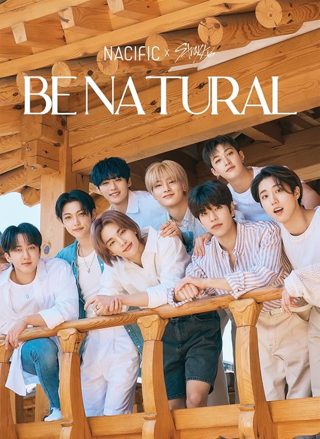 Nacific x Stray Kids Be Natural Vegan Lip Glow 5 PCS Set, with Photocards 8 PCS Full Set by KOSBEAUTY-VivaGrace Women