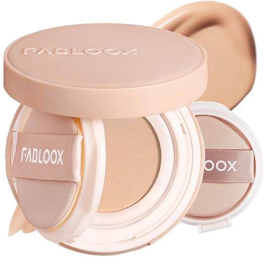 Cellglow Pro Lasting Cushion Foundation, Brighten Skin Skincare Foundation Cushion Natural Coverage Nourishing Makeup, Breathable and Lightweight Formula, Vegan, Almond, Refill Included-VivaGrace Women