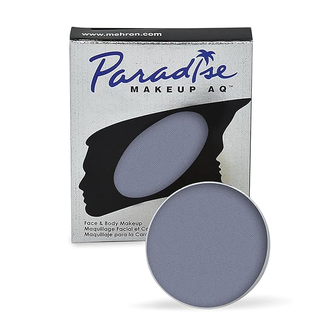 Mehron Makeup Paradise Makeup AQ Refill Size | Stage & Screen, Face & Body Painting, Beauty, Cosplay, Halloween | Water Activated Face Paint, Body Paint, Cosplay Makeup .25 oz (7 ml) (STORM CLOUD)-VivaGrace Women