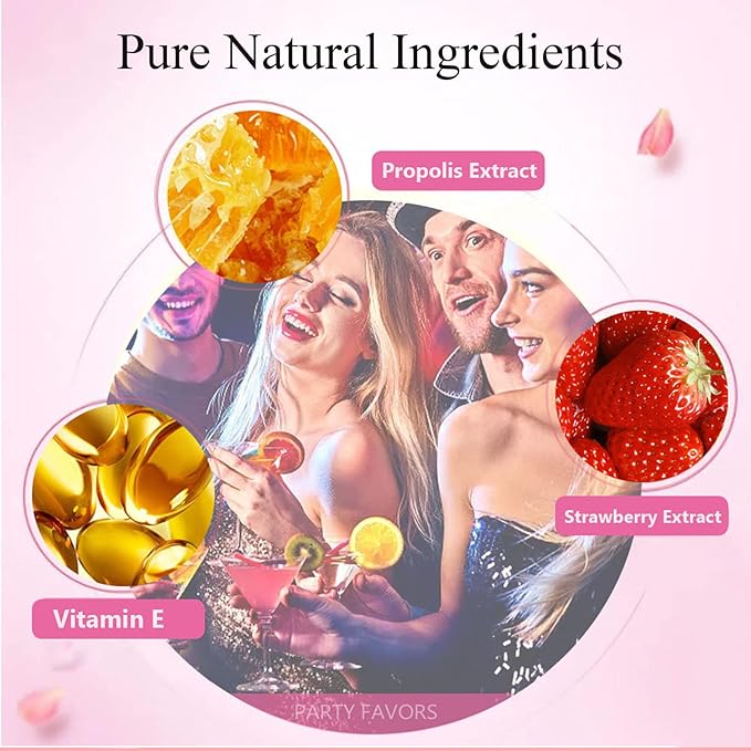 Bee Lip Balm Honey Pot, Strawberry & Honey Moisturizing Propolis Lip Mask, Hydrating & Prevention Dry and Cracked Lip Scrubs Exfoliator, Reduces Lip Lines (2PCS Pink)-VivaGrace Women