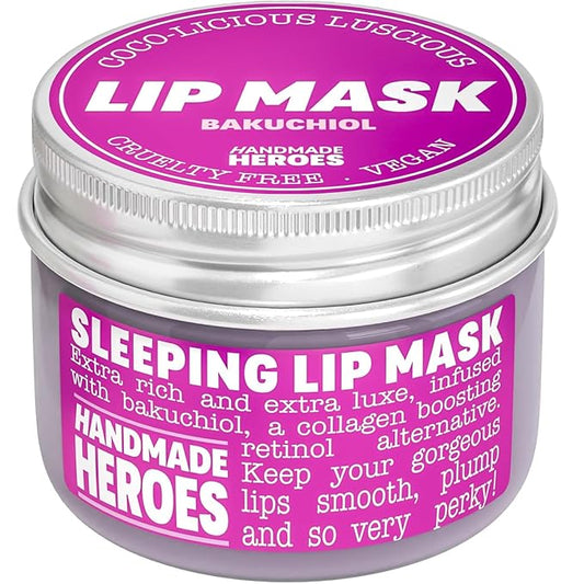 100% Natural Vegan Lip Butter Sleeping Lip Mask, Overnight Lip Moisturizer and Conditioner for Dry Lips. Intensive Lip Balm and Lip Therapy Skin Care with Mango butter (Bakuchiol - Collagen Boosting)-VivaGrace Women