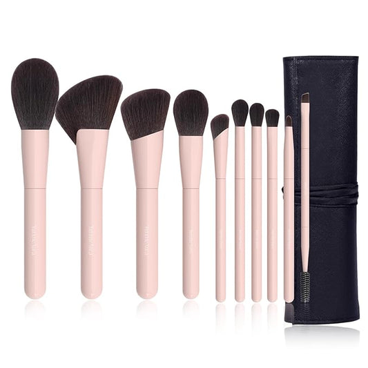 Makeup Brushes 10Pcs Professional Makeup Brush Set Foundation Contour Concealer Blush Highlight Powder Blending Eye Shadow Brush-VivaGrace Women