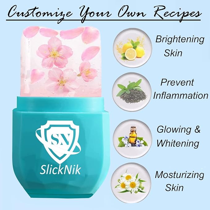 Ice Roller for Face & Eye Puffiness Relief - Enhance Your Natural Glow with Face Ice Roller, Ice Mold for Face with New Leak-Proof Design, Reusable Ice Face Roller-Gift for Women-VivaGrace Women