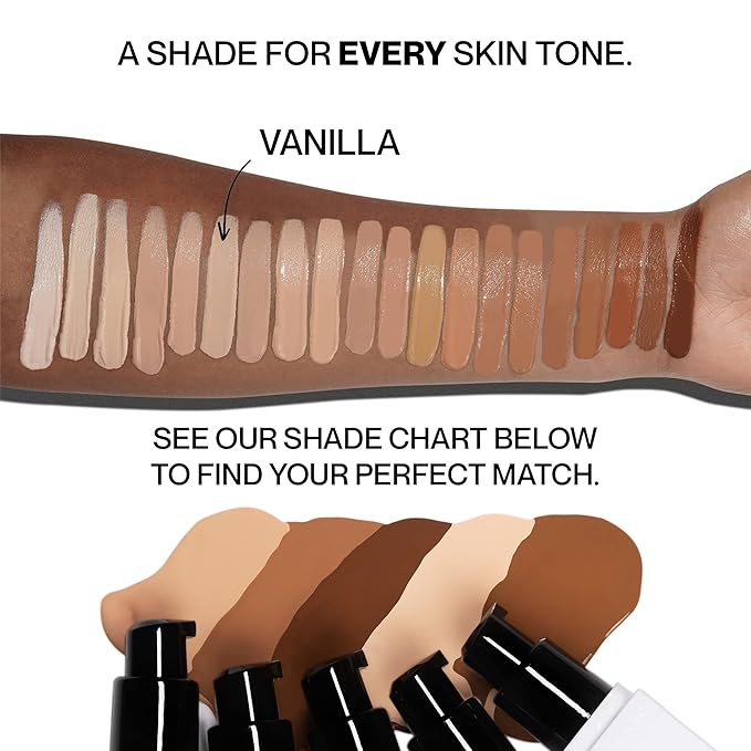 HIDE PREMIUM Liquid Foundation, Multi-Use Waterproof Foundation, Medium/Full Coverage Foundation, Shades for All Skin Types (See Shade Finder), Vanilla, 1 fl oz-VivaGrace Women