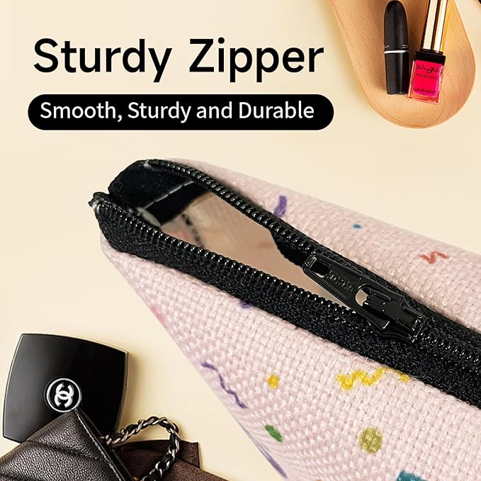 My Dance Era Canvas Zipper Cosmetic Bag, Small Makeup Bag for Women, Friends, Daughter, Sister for Dancers, Dancer Birthday Gifts for Girls (Pink)-VivaGrace Women
