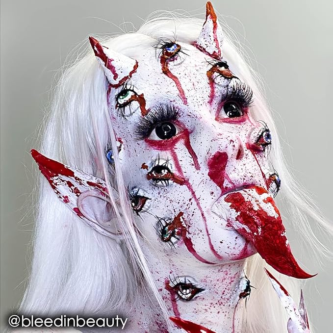 Mehron Makeup Paradise Makeup AQ Refill Size | Stage & Screen, Face & Body Painting, Beauty, Cosplay, and Halloween | Water Activated Face Paint, Body Paint, Cosplay Makeup .25 oz (7 ml) (White)-VivaGrace Women