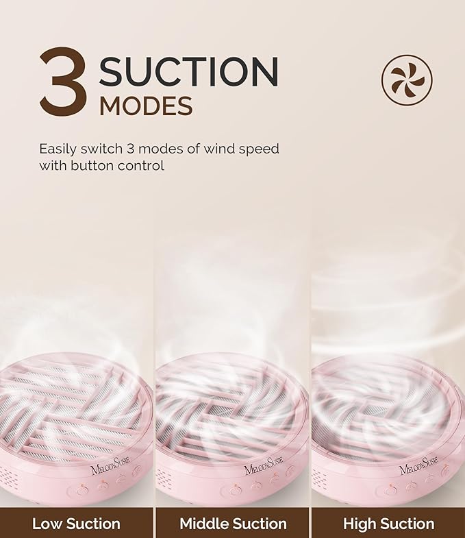 MelodySusie Cordless Nail Dust Collector,Compact Vacuum Fan Rechargeable Dust Collector with Reusable Filter,SProR Powerful Dust Suction Machine for Acrylic Gel Polish Manicure Pedicure at Salon&Home-VivaGrace Women