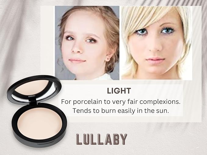 Mineral Dual Powder in Lullaby (Light) | 4-in-1 Pressed Mineral Foundation with SPF 15 for Flawless Glow & Soft Looking Skin | Oil Free, Talc Free, Gluten Free | 0.45 Oz | by Mommy Makeup-VivaGrace Women