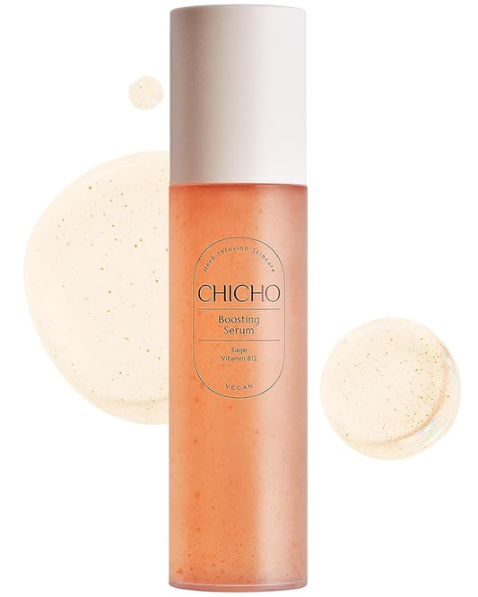 CHICHO Boosting Serum - Korean Face Spray Essnece with 88% Sage Leaf Water Vitamin B12 Niacinamide - Glow Skin Hydrating Sensitive Skin Vegan Clean Formula, 3.38 fl.oz.-VivaGrace Women