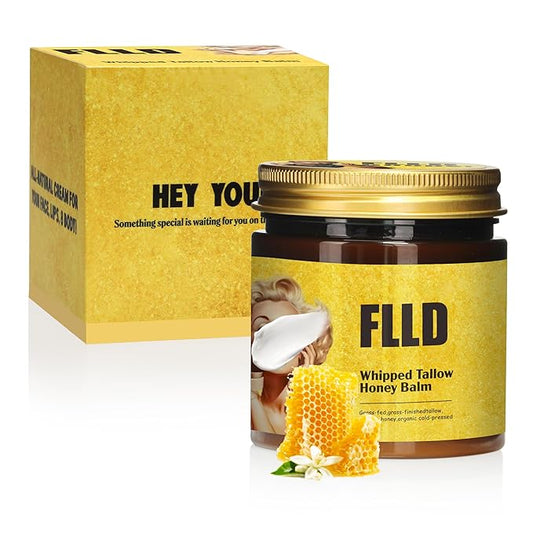 Organic Grass Fed Whipped Tallow and Honey Balm 4oz - Facial Cream, Lip Moisturizer, Body Balm-VivaGrace Women