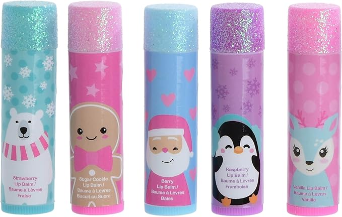 iscream Winter Friends 5-piece Scented Holiday Lip Balm Set-VivaGrace Women