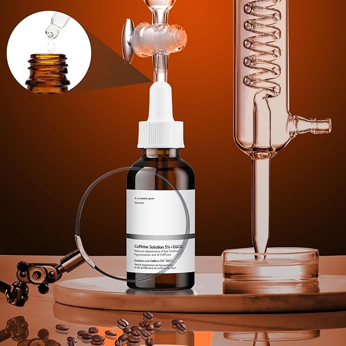 Caffeine Solution 5% + EGCG Eye Serum, 30ML Moisturizing Caffeine Eye Serum, Targets Dark Circles & Puffiness, Smooths Fine Lines-VivaGrace Women