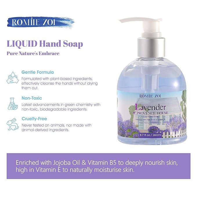 Liquid Hand Soap with Gift Box - Lavender Rosemary- 260ml/ 8.7 fl.oz