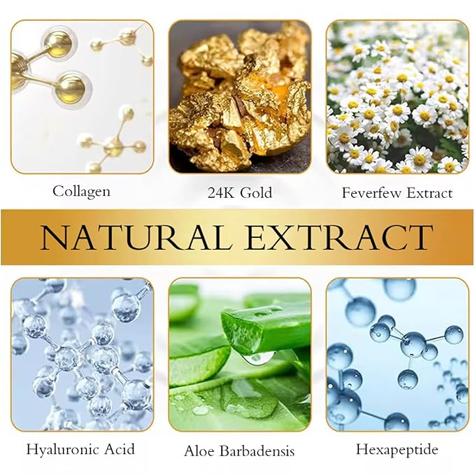 Eakroo 30 Pairs Golden Under Eye Patches, 24k Gold Under Eye Mask Eye Patches for Puffy Eyes, Eye Masks for Dark Circles and Puffiness, Reduces Wrinkle, Fine Lines and Eye Bags, Nourish Skin-VivaGrace Women