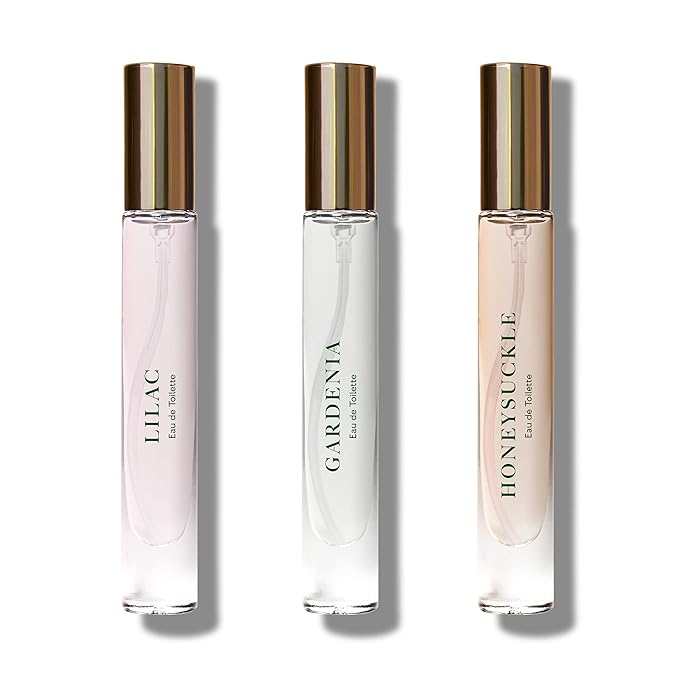 Caswell-Massey Floral Trio Discovery Set, Includes Gardenia, Lilac & Honeysuckle, Discover the Beauty of Botanicals, Travel Size Perfume Set, Perfume for Women, 0.25 Fl Oz Each-VivaGrace Women