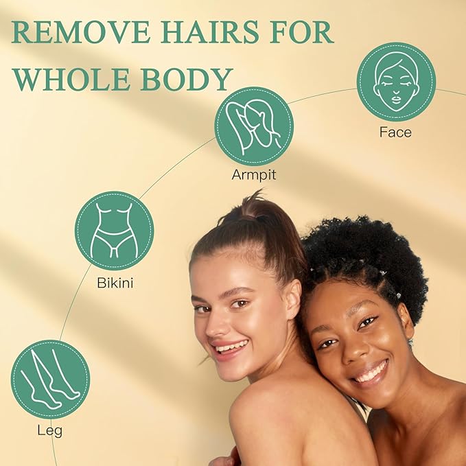 Wax Beads for Hair Removal – 6 Packs, 21oz Total – Smooth & Long-Lasting Hair Removal Hard Wax Beans for All Skin Types-VivaGrace Women