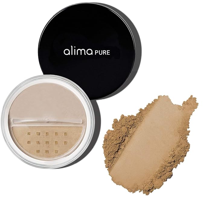 Alima Pure Matte Foundation Loose Mineral Powder Foundation Makeup, Loose Powder Makeup Oil Free Talc Free Powder, Natural Makeup Mineral Foundation Full Coverage Natural Foundation Powder .15 oz/4.5g-VivaGrace Women