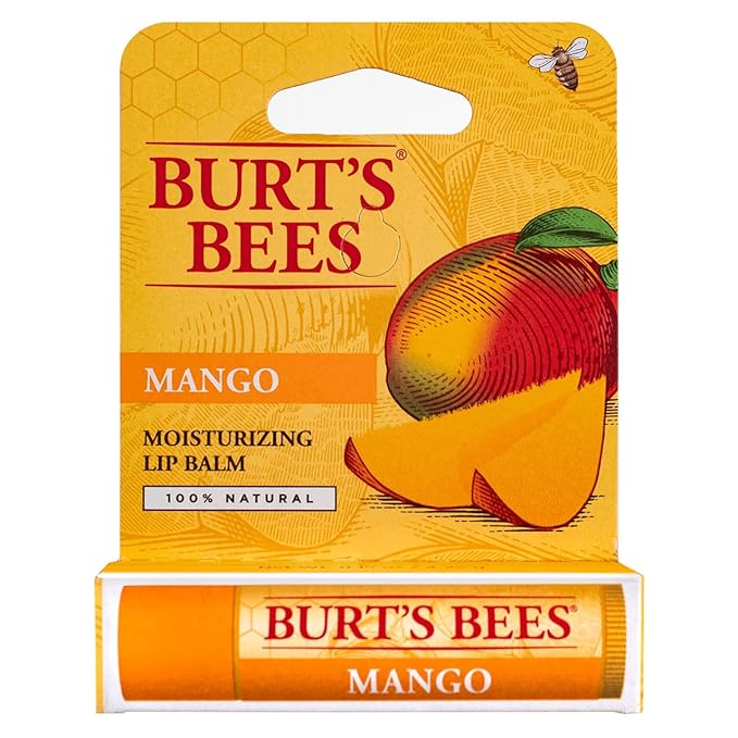 Burt's Bees Moisturizing Lip Balm, Mango 0.15 oz (Pack of 4)-VivaGrace Women