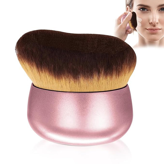 Extra Large Body Makeup Brush For Self Tanner,Leg Makeup &Bronzer Blend,75 mm Wide-headed Kabuki Brush Provides More Even& Pretty Application, Sunscreen Face&Back Makeup Brush,Wet&Dry Use-Matte (Pink)-VivaGrace Women
