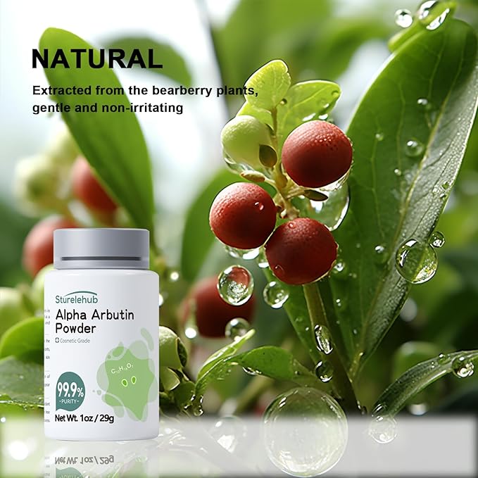 Alpha Arbutin Powder, 1OZ 99.9% Purity, Cosmetic Grade, Alpha Arbutin Powder for Homemade Cosmetics-VivaGrace Women