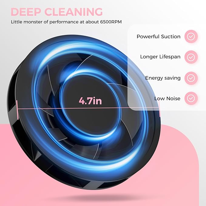 Professional Nail Dust Collector, 1600PA Portable Vacuum Fan Dust Collector with Disposable Filter Paper (30 Pcs) for Nail Polishing & Manicure Pedicure, Low Noise, Nail Salon & Home - Pink-VivaGrace Women