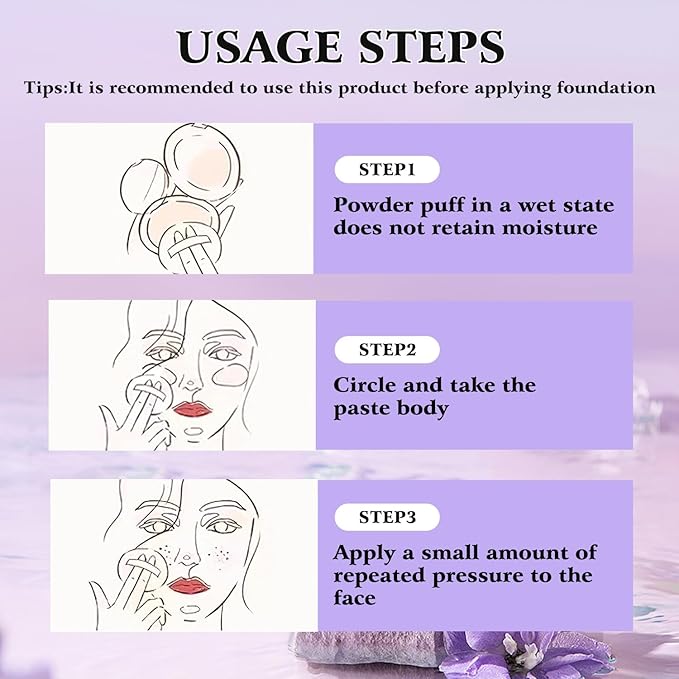 Chillab Lavender Matte Powder, Gel-like Formula Oil-Control Primer & Setting Powder, Polvos Compactos Matte Powder for Silky Blurring Oil Control-VivaGrace Women