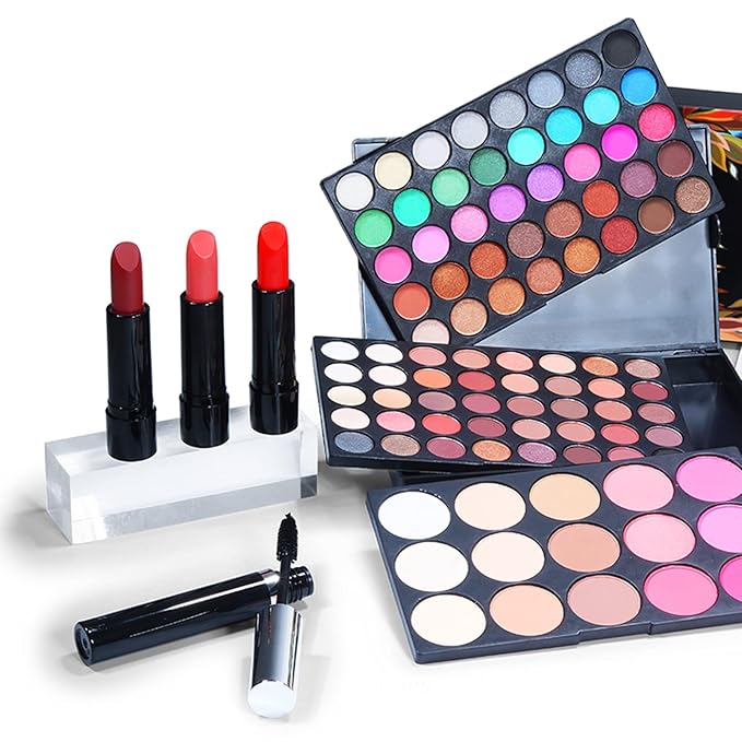 Multi-purpose Makeup Kit All-in-One Makeup Gift Set Colours Mix Eyeshadow Concealer Lip Gloss Pressed Powder and Powder Blusher Cosmetic Makeup Palette Set Kit #097-VivaGrace Women