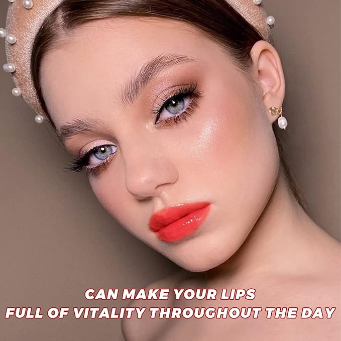 Lip Glow Oil Set, 2 Pcs Comforts Plumping Lip Oil, Refreshes Hydrating Lip Gloss Oil, Non-sticky Lip Plumper Gloss, Nourishing Lip Oil Tinted Lip Balm Lip Care, Soothes Tinted Lip Oil For Dry Lip-VivaGrace Women