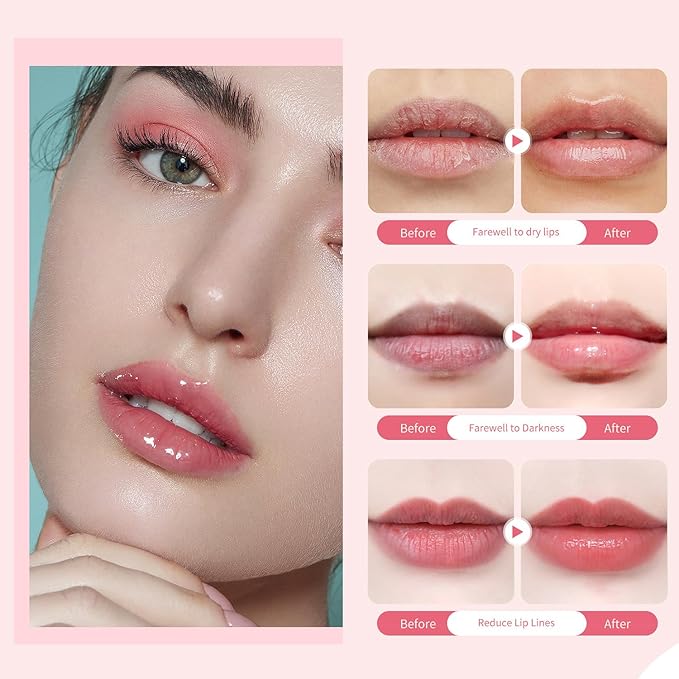 Lip Sleeping Mask Overnight Moisturizer Balm, Berry Lip Mask, Day and Night Repair Lip Balm for Improves Dryness Cracked, Moisturize and Nourish Lip Scrubs Exfoliate Reduce Lip Lines (Berry)-VivaGrace Women