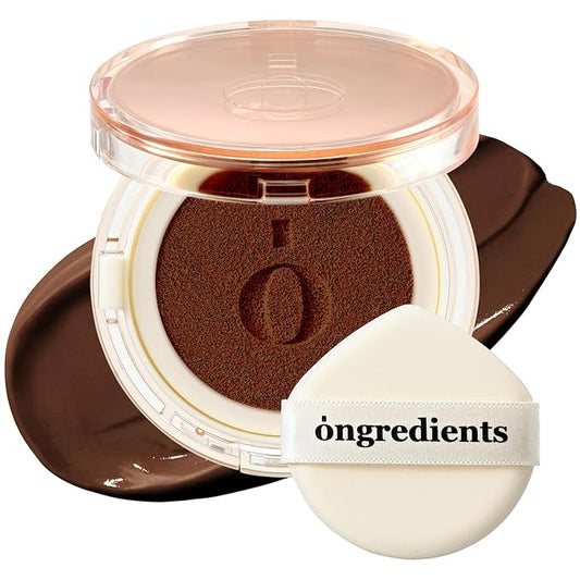 Skin Barrier Glow Cover Cushion, All-day Coverage, Glow Finish, Lightweight, Skincare-Like Texture, Non-cakey Makeup, Korean Cushion Foundation (#51N Milky Way, 0.49 oz)-VivaGrace Women