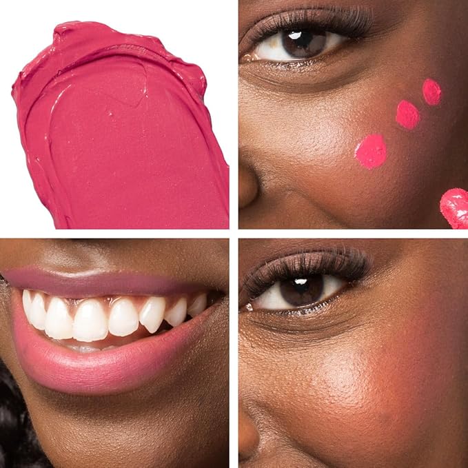 Palladio Liquid Blush for Cheeks & Lips 2-in-1 Makeup Face Blush, Weightless Cream Formula, Smudge Proof Long-Wearing Pigmented Blush, Natural Look Makeup Face Blushes, Dewy Finish, Deep Fuchsia-VivaGrace Women