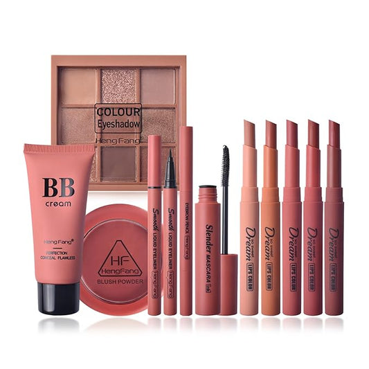ICE LOVE All in One Makeup Kit, 11-Piece Women Complete Makeup Kit, a Must-Have Gift Set for Beginners or Professional Makeup Sets Beginners. (A)-VivaGrace Women