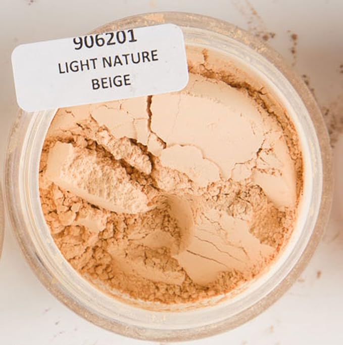 Mineral Powder Foundation, Light Nature Beige, 6 Gram-VivaGrace Women