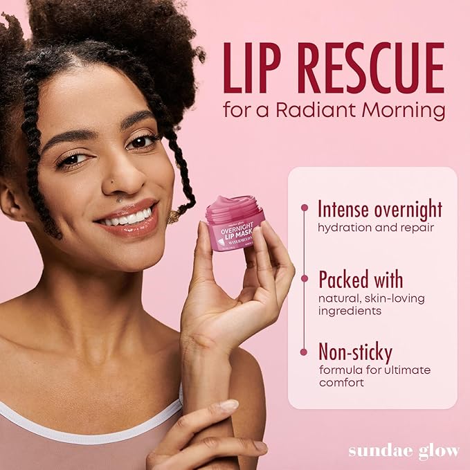 Mango, Vanilla & Watermelon Duo Lip Mask & Scrub - Dermatologist Tested, Anti-Aging, Korean Skin Care, Deep Hydration - Smooth, Soft & Plump Lips - Clean Beauty, Vegan, Non-GMO - 1 Pack-VivaGrace Women