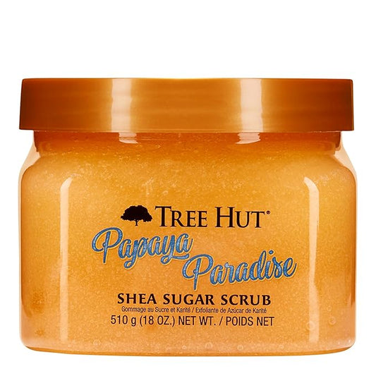Tree Hut Papaya Paradise Shea Sugar Scrub | Exfoliating Body Scrub Removes Dead, Dry Skin for a Soft & Hydrated Feel | Nourishing Essential Body Care | 18 fl oz.-VivaGrace Women