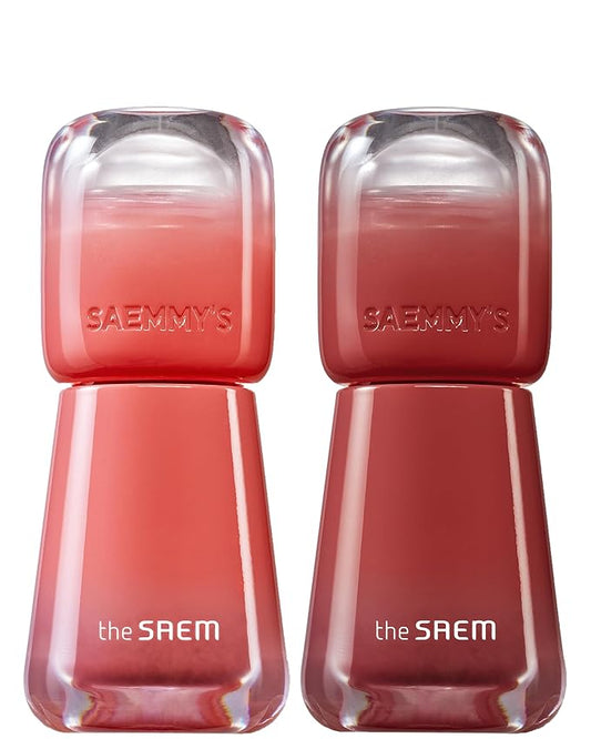 THESAEM Saemmy's Ade Shot Tint (01, 06) - Korean Lip Titnt, Water Gel Lip Stain with Plump Glowy Moisturizing Finish, Buildable Radiant Gloss, Long-Lasting Comfort, 0.1 fl.oz.-VivaGrace Women