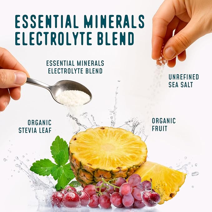 FlavCity Fruit Punch Electrolytes Powder Packets - 28 Hydration Packets - No Added Sugar - Hydration Powder with Real Fruit & Unrefined Sea Salt - Keto & Gluten-Free (28 Stick Packs)-VivaGrace Women