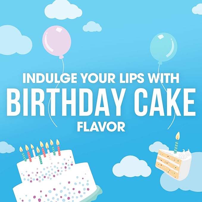 Chapstick Party Favor Lip Balm Gift Pack Happy Birthday 10 sticks 0.15 oz each-VivaGrace Women