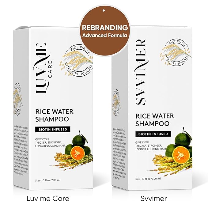 Rice Water Hair Growth Shampoo with Biotin - Hair Shampoo for Thinning Hair and Hair Loss, All Hair Types, Men and Women 10 Fl Oz-VivaGrace Women