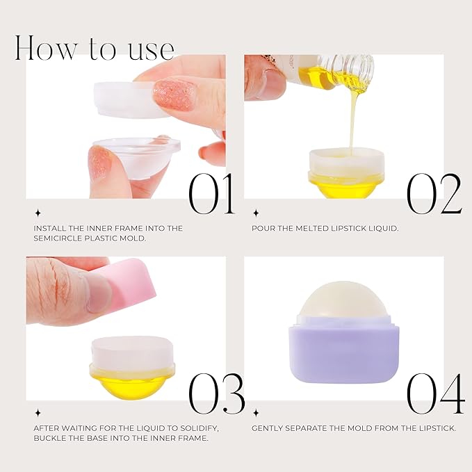 0.25 oz（7g） Empty Lip Balm Square Containers Tubes Lipstick 12 Pieces for Make Natural Lip Balm Lip Care - DIY & BPA FREE (Purple)-VivaGrace Women