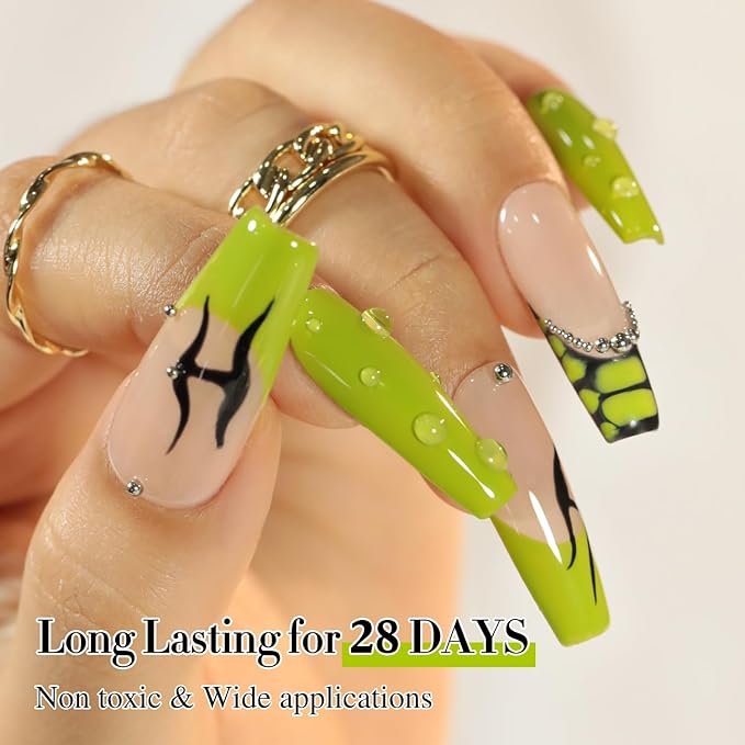 Double Rhythm 0.50 OZ Gel Polish Hema Free Same Color Same Bottle Golden Round Translucent Neutral Natural Milky 15 ML Jelly UV Polish Art DIY at Home (Olive Green-C1543)