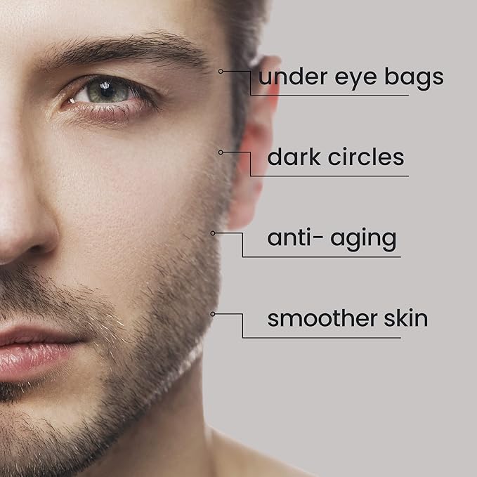 Man Skin Eye Cream for Men - Restore & Defend Anti Aging Eye Cream with Peptides, Avocado Oil and Rice Proteins-VivaGrace Women